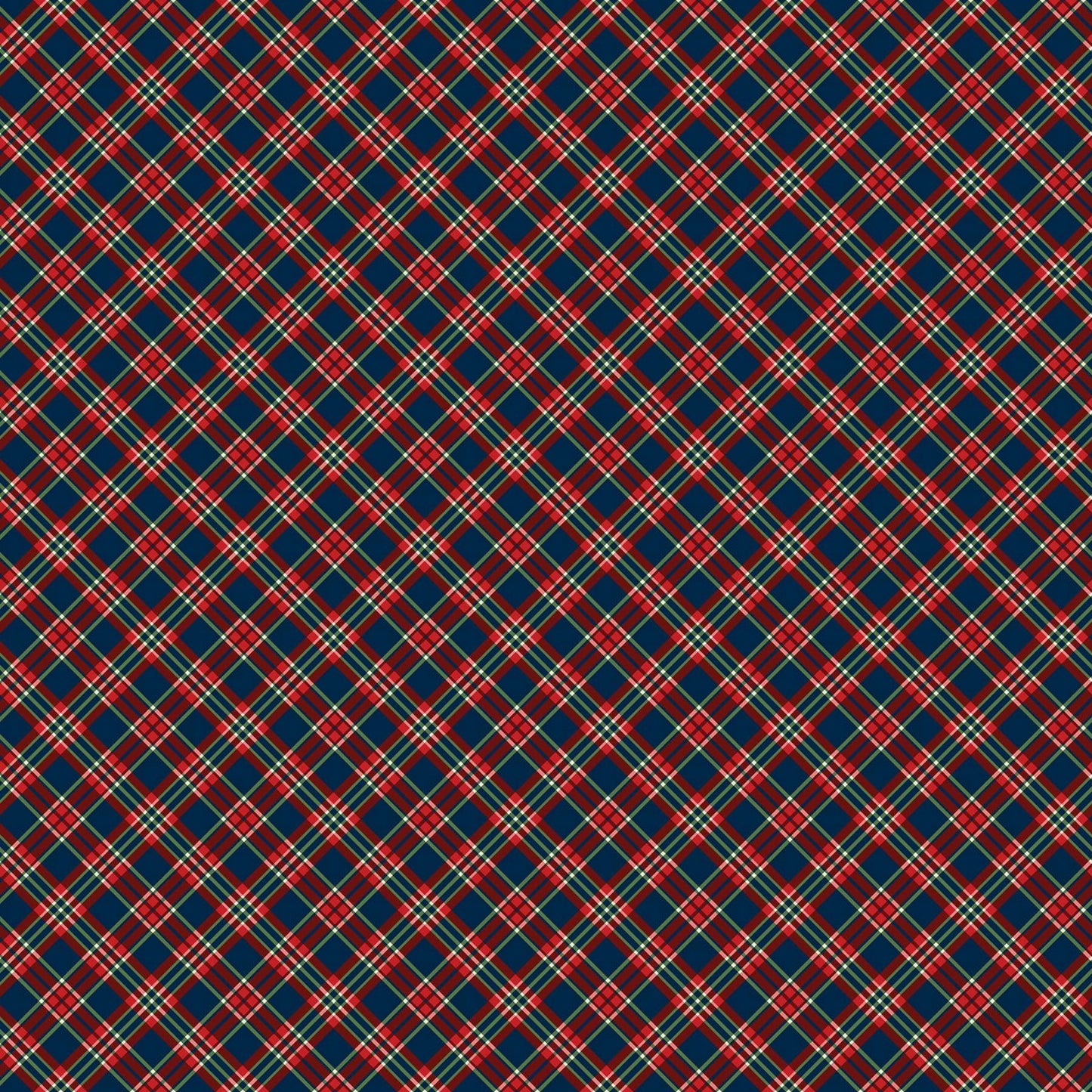 Christmas Traditions Navy Multi Plaid 24555-49