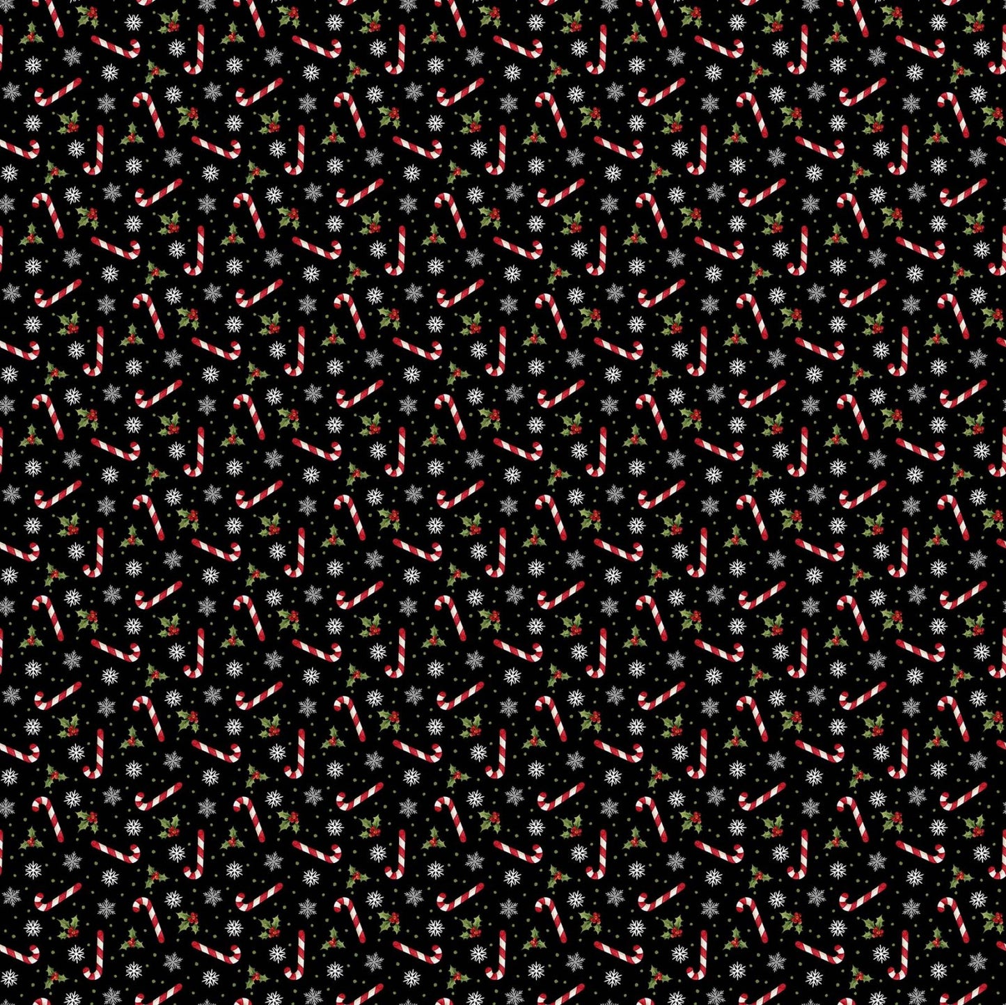 Santa's Tree Farm - Candy Cane Black Multi 24734-99