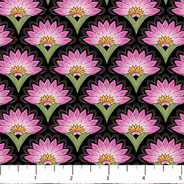 Water Lilies - Black Scallop 25061-99