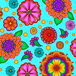 CARNIVALE - LARGE FLOWERS - 1649-26371-Q - QT Fabrics