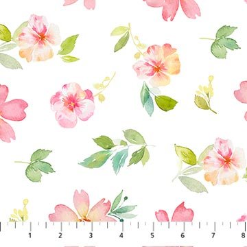 Sweet Surrender - White Multi Floral Toss