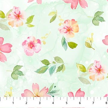 Sweet Surrender - Seafoam Multi Floral Toss