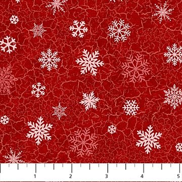 Beary Merry Christmas - Snowflakes (Red)