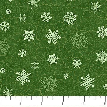 Beary Merry Christmas - Snowflakes (Green)