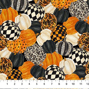 Hallow's Eve - Packed Pumpkins (Black Multi)