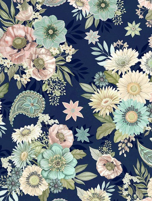 Blissful - Large All Over Navy - 3017-27645-473