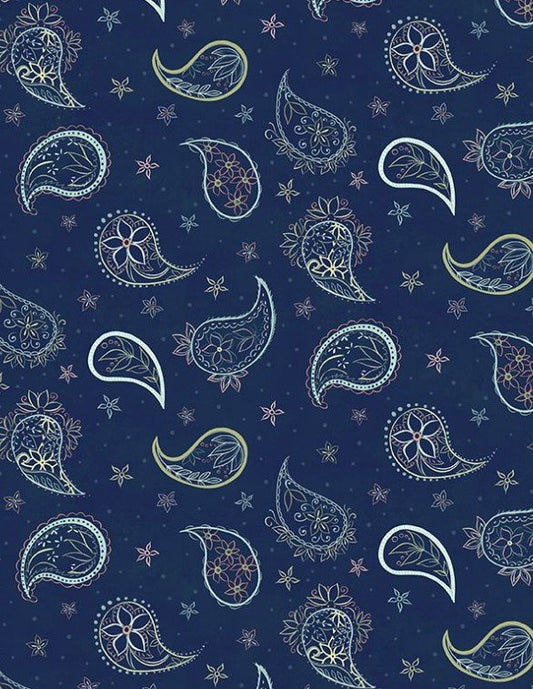 Blissful - Paisley Contour Navy - 3017-27648-473
