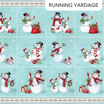 Holly Jolly - Blocks Turquoise Multi