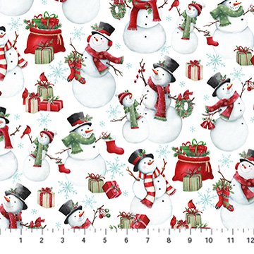 Holly Jolly - Snowmen White Multi
