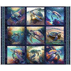Endless Blues - Navy Sea Turtle Picture Patch Panel