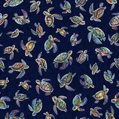 Endless Blues - Navy Sea Turtle Toss