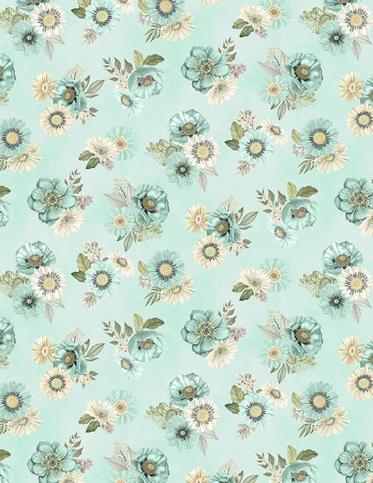 Blissful - Floral Toss Teal - 3017-27646-771