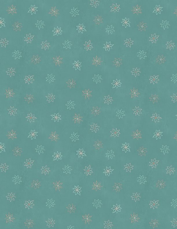 Blissful - Floral Foulard Teal - 3017-27649-734