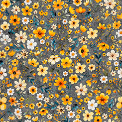 Buzz, Buzz, Buzz - Floral Dark Grey