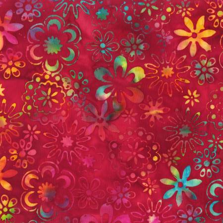 Jewel Flowers Batik Anthology Fabrics Style 3175Q-X