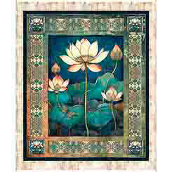 Serenity - Lotus Flower Panel (36" Panel)