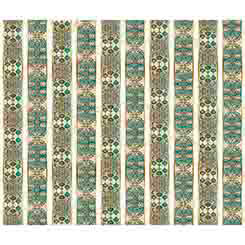 Serenity - Lotus Flower Decorative Stripe - Multi