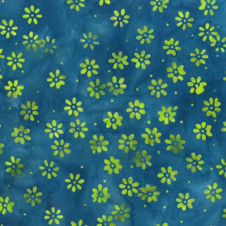 Blue Daisy Batik Anthology Fabrics Style 3183Q-X