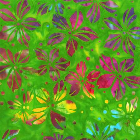 Green Tropical Batik Anthology Fabrics Style 3184Q-X