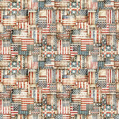 American Country - Flag Patchwork Cream
