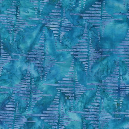 Fairy Floss - Woodblock Lines-Teal Cerulean