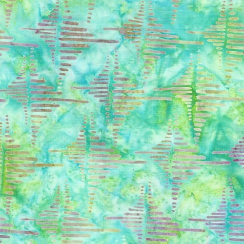 Fairy Floss - Woodblock Lines-Teal Chameleon