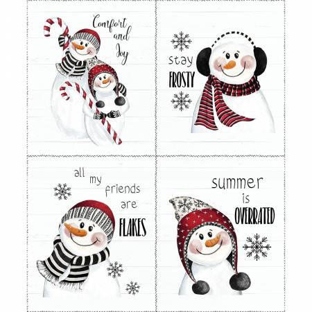 Comfort and Joy (Winter Wonderland) - Multi FQ Frosty Panel Christmas