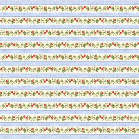 Strawberry Garden Multi Border Stripe 508 78