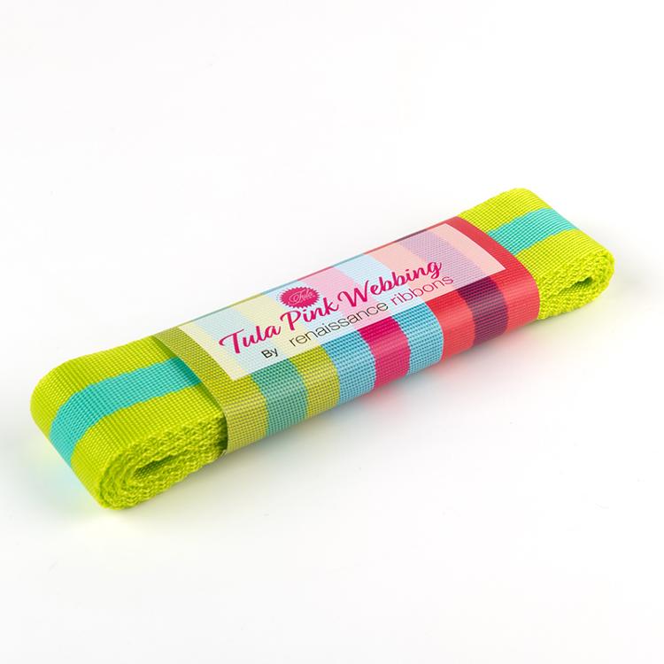 Tula Pink Web 1.5x2yd - Lime/Aqua