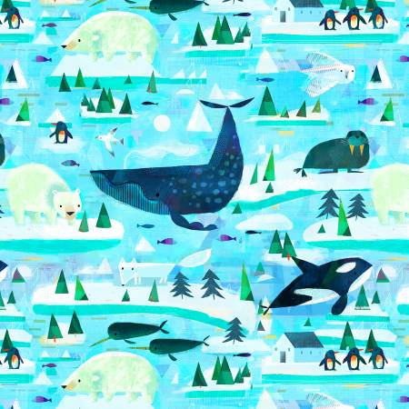 Ocean Arctic Scene Digitally Printed