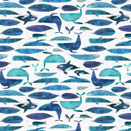 White Cetaceans Digitally Printed