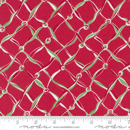Reindeer Games Poinsettia Red 22443 13 Moda #1