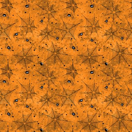 Scaredy Cat - Orange Web of Spiders