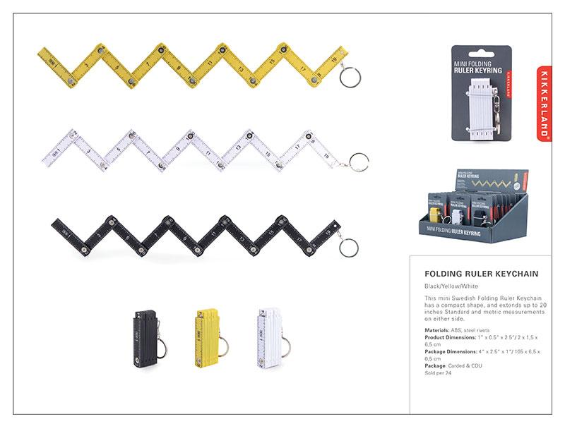Mini Folding Ruler Keyring KRL46