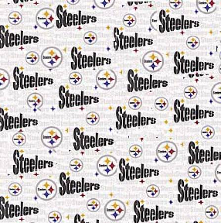 White Pittsburgh Steelers Cotton 60in