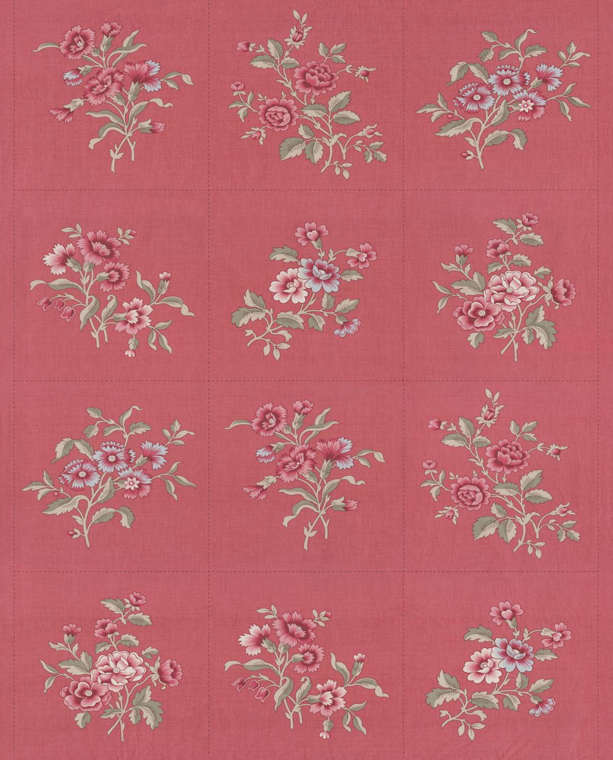 Antoinette - Panel Faded Red 13958 15