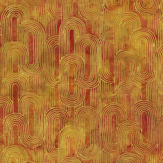 Modern Opulence  Interlocking Ovals-Orange Vermillion 612203282 /