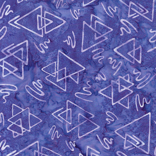 Bubbles Curves and Corners - Triangles and Squiggles-Purple Heather