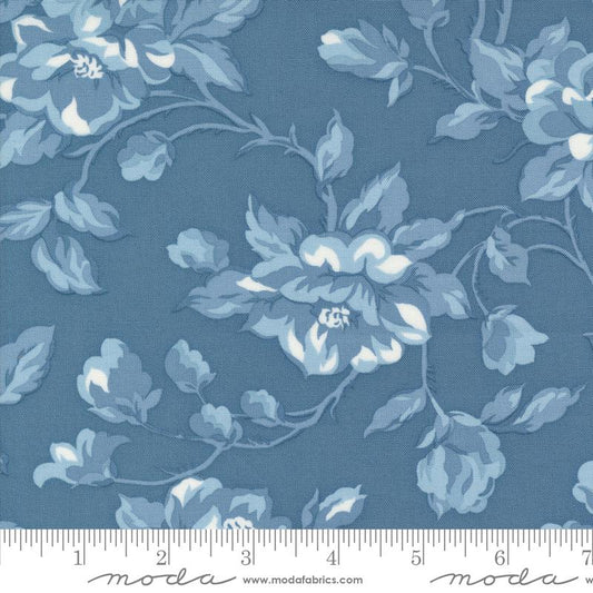 Shoreline - Medium Blue Cottage Large Floral
