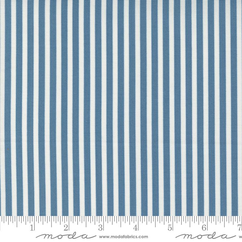 Shoreline - Medium Blue Simple Stripe Stripes