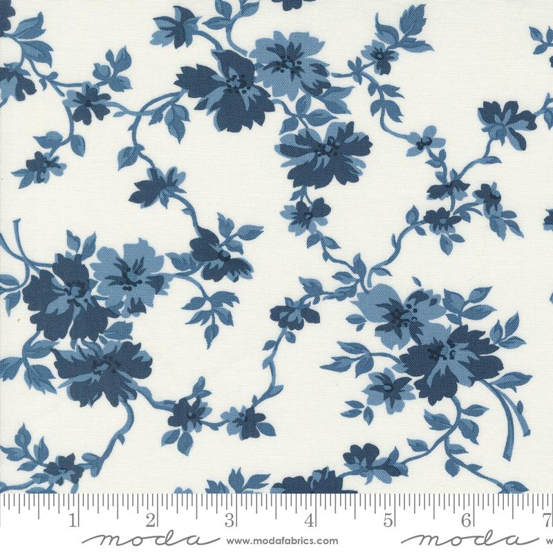 Shoreline - Cream Navy Getaway Florals
