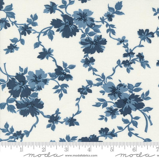 Shoreline - Cream Navy Getaway Florals