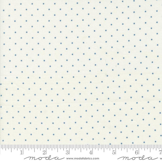 Shoreline - Cream Medium Blue Dot Dots