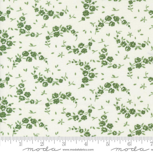 Shoreline - Cream Green Summer Small Floral