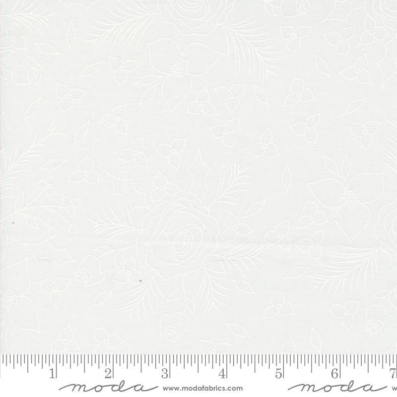 Starberry - Winter Sketch Florals Off White White