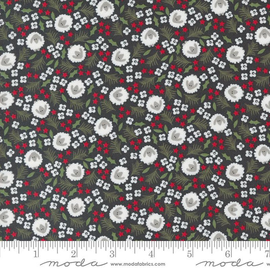 Starberry - Woolen Small Floral Sheep Blender Charcoal