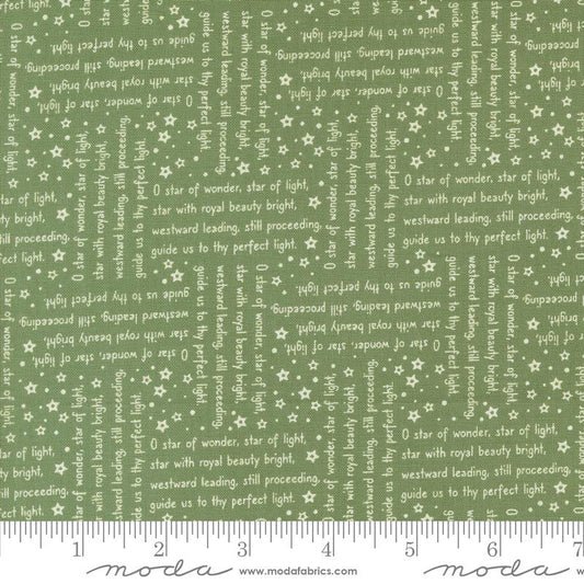 Starberry - Woven Song Text and Words Green