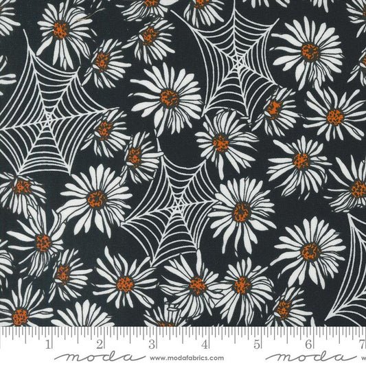 Noir - Whispering Webs Florals Spider Webs (Midnight Pumpkin)