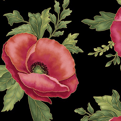 Amazing Poppies - Panache Black/Multi 620M-12