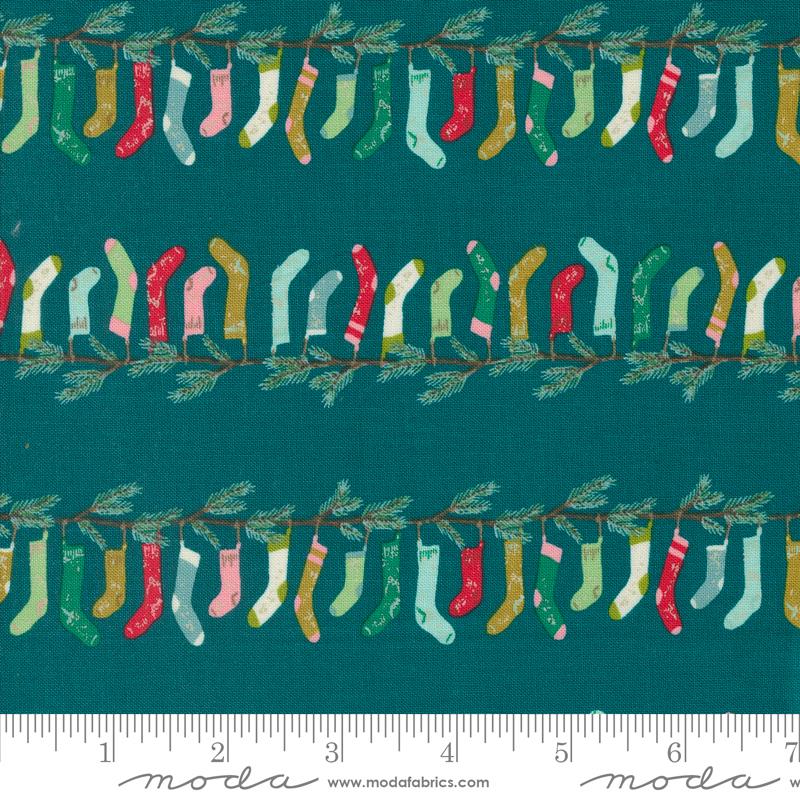 Cozy Wonderland - Stocking Stripe Stripes Stockings (Teal)